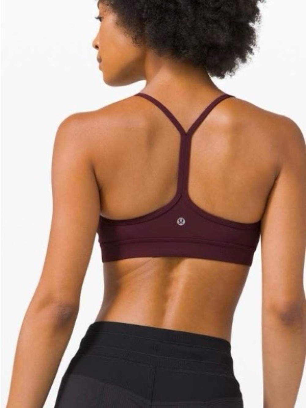 lululemon athletica Flow Y Bra Racerback Sports Bra - Burgundy